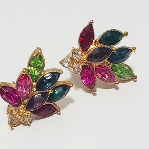 Colorful Rhinestone Earrings. 🌴